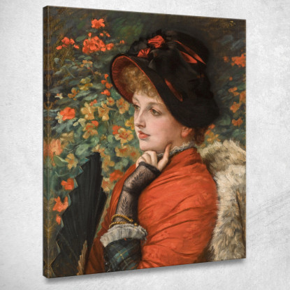 Tipo Di Bellezza Ritratto Della Signora Kathleen Newton James Tissot jts152 quadro stampato su tela