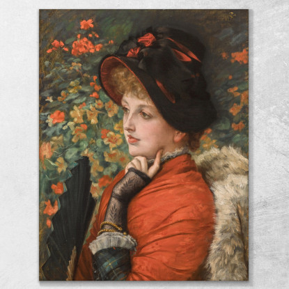 Tipo Di Bellezza Ritratto Della Signora Kathleen Newton James Tissot jts152 quadro stampato su tela