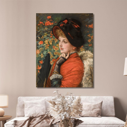 Tipo Di Bellezza Ritratto Della Signora Kathleen Newton James Tissot jts152 quadro stampato su tela