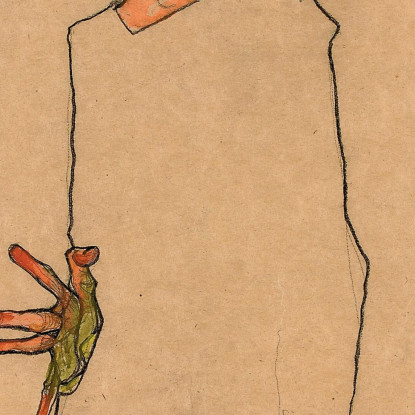 Autoritratto 2 Egon Schiele esh149 quadro stampato su tela