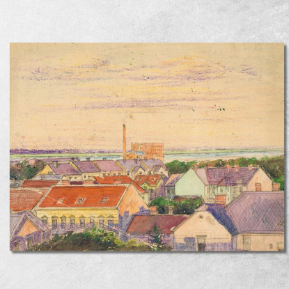 Veduta Della Città Egon Schiele esh174 quadro stampato su tela