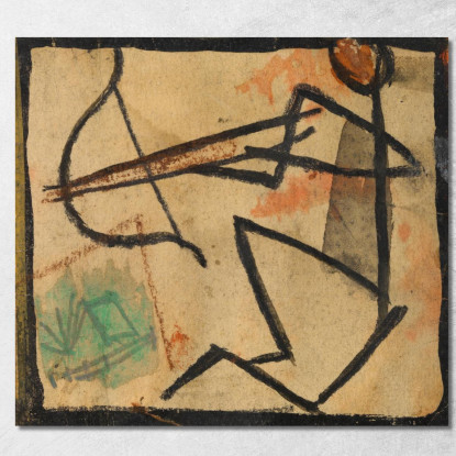 Omino Con Arco E Freccia Egon Schiele esh188 quadro stampato su tela