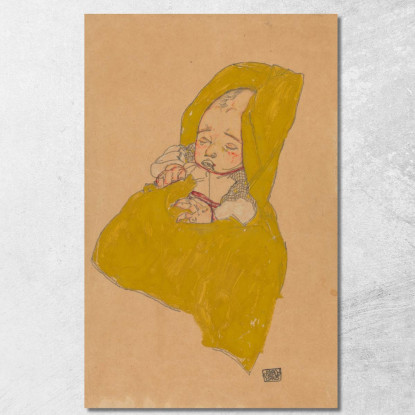 Neonato Nel Cuscino Fasciatoio Egon Schiele esh190 quadro stampato su tela