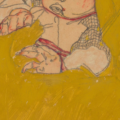 Neonato Nel Cuscino Fasciatoio Egon Schiele esh190 quadro stampato su tela
