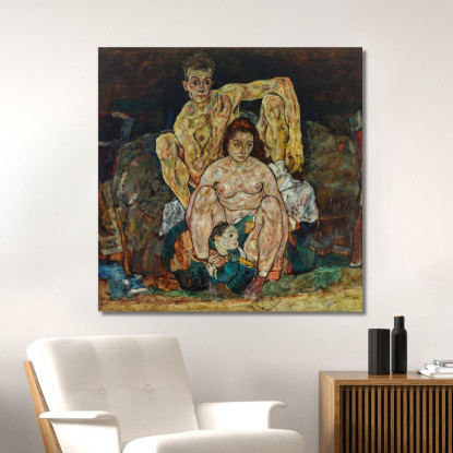 La Famiglia Egon Schiele esh192 quadro stampato su tela
