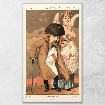 Sovrane N. 1 Le Regime Parlementaire Napoleone Iii Da Vanity Fair James Tissot jts160 quadro stampato su tela