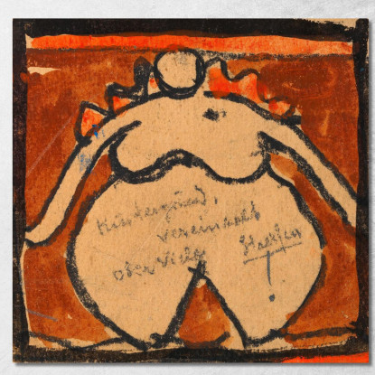 Nudo Femminile Prosperoso Egon Schiele esh210 quadro stampato su tela