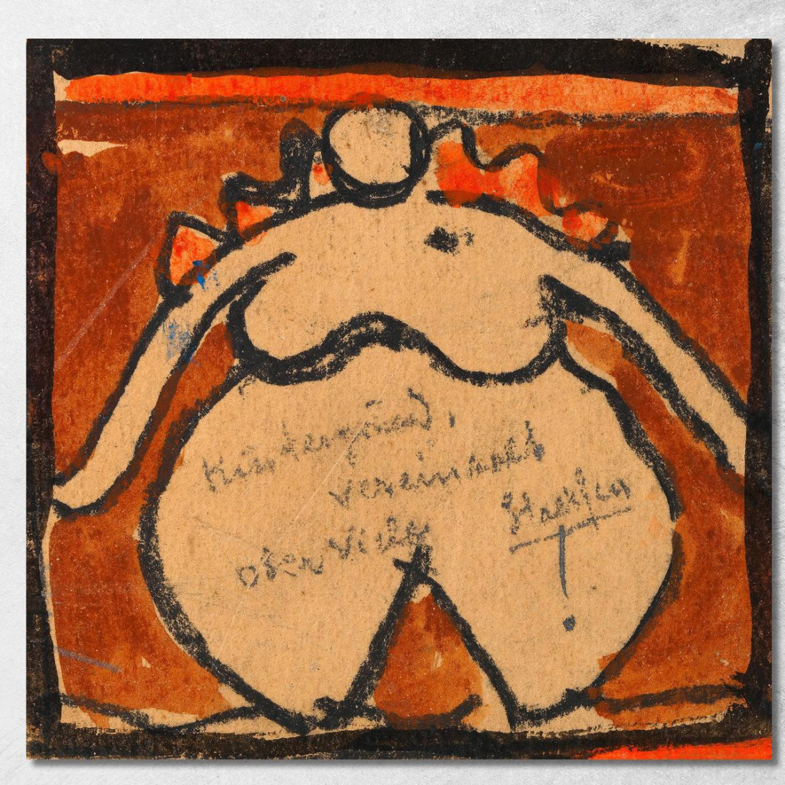 Nudo Femminile Prosperoso Egon Schiele esh210 quadro stampato su tela