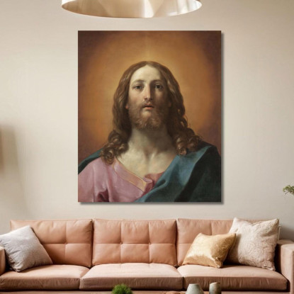 Busto Di Cristo Salvator Mundi Guido Reni grn5 quadro stampato su tela