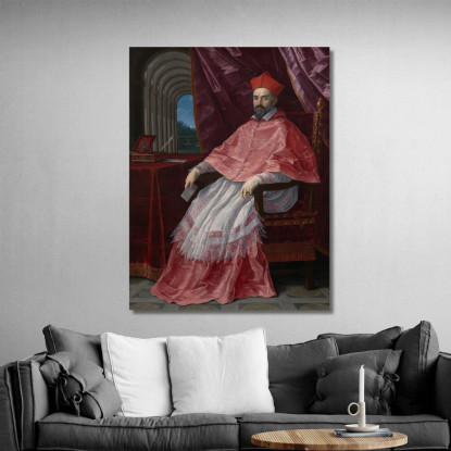Cardinale Roberto Ubaldini 1581-1635 Legato Pontificio A Bologna Guido Reni grn6 quadro stampato su tela