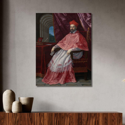 Cardinale Roberto Ubaldini 1581-1635 Legato Pontificio A Bologna Guido Reni grn6 quadro stampato su tela