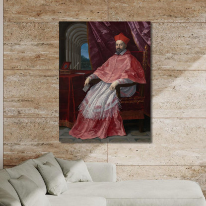 Cardinale Roberto Ubaldini 1581-1635 Legato Pontificio A Bologna Guido Reni grn6 quadro stampato su tela