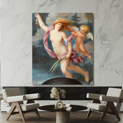 Fortuna Con Una Borsa Guido Reni grn13 quadro stampato su tela