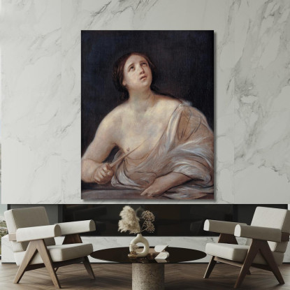 Lucrezia Guido Reni grn17 quadro stampato su tela