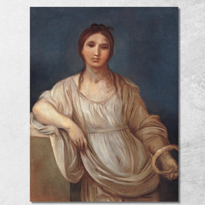 Ritratto Di Fanciulla Con Una Corona Guido Reni grn27 quadro stampato su tela