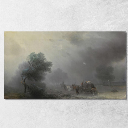 Carrozza In Una Tempesta Ivan Konstantinovich Aivazovsky ika3 quadro stampato su tela