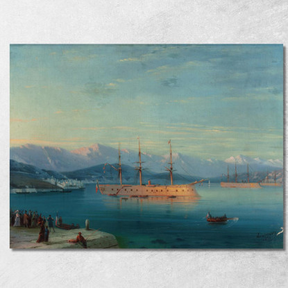 Navi Francesi In Partenza Dal Mar Nero Ivan Konstantinovich Aivazovsky ika7 quadro stampato su tela