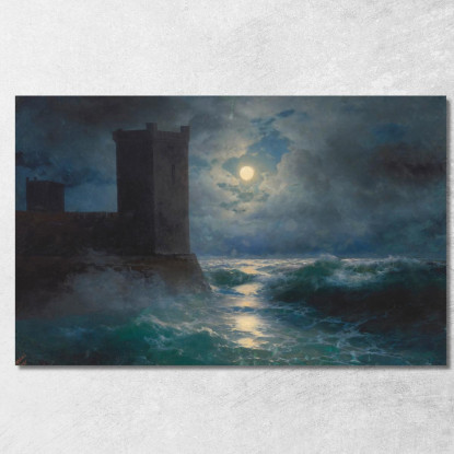Torri Genovesi Nel Mar Nero Ivan Konstantinovich Aivazovsky ika10 quadro stampato su tela