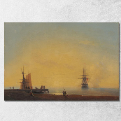 Alla Fonda Di Sera Ivan Konstantinovich Aivazovsky ika13 quadro stampato su tela
