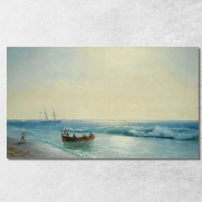 Marinai Che Sbarcano Ivan Konstantinovich Aivazovsky ika22 quadro stampato su tela