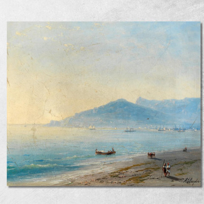 La Baia Di Yalta Con I Monti Magobi E Ai-Petri Ivan Konstantinovich Aivazovsky ika40 quadro stampato su tela