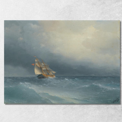 La Tempesta Che Si Dirada Ivan Konstantinovich Aivazovsky ika44 quadro stampato su tela