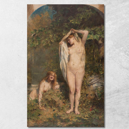 Al Sole Léon François Comerre lfc3 quadro stampato su tela