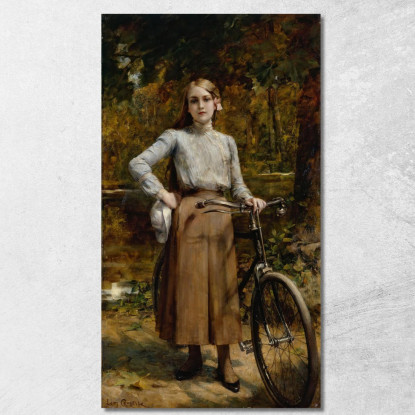 Bicicletta A Le Vésinet Léon François Comerre lfc5 quadro stampato su tela