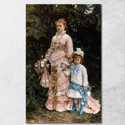 La Passeggiata Della Domenica Léon François Comerre lfc13 quadro stampato su tela