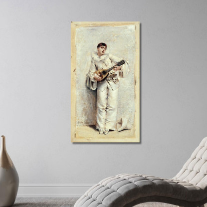 Pierrot Léon François Comerre lfc20 quadro stampato su tela