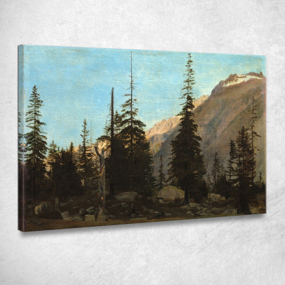 Paesaggio Alpino L'Handegg Svizzera Jean-Léon Gérôme jlg10 quadro stampato su tela