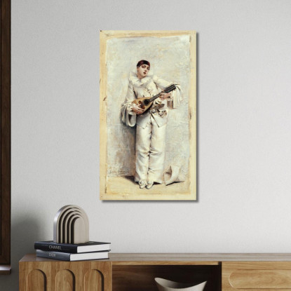 Pierrot Léon François Comerre lfc20 quadro stampato su tela