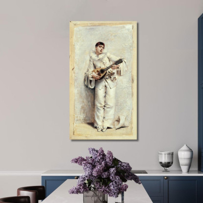 Pierrot Léon François Comerre lfc20 quadro stampato su tela