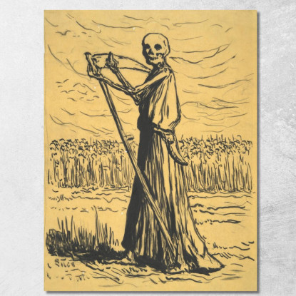 La Morte Come Mietitore Maximilien Luce mlc16 quadro stampato su tela