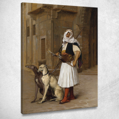 Arnaut E Due Whippet Jean-Léon Gérôme jlg15 quadro stampato su tela