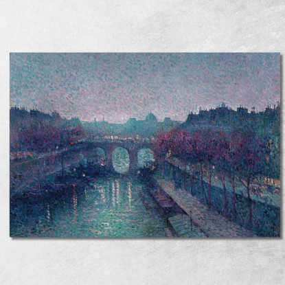 Il Pont-Neuf La Senna Petit Bras Maximilien Luce mlc44 quadro stampato su tela