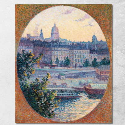 Il Quai Montebello E La Collina Sainte-Geneviève Maximilien Luce mlc47 quadro stampato su tela
