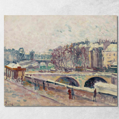 Il Quai Saint-Michel Maximilien Luce mlc48 quadro stampato su tela