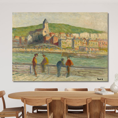 Le Tréport Sul Molo Maximilien Luce mlc53 quadro stampato su tela