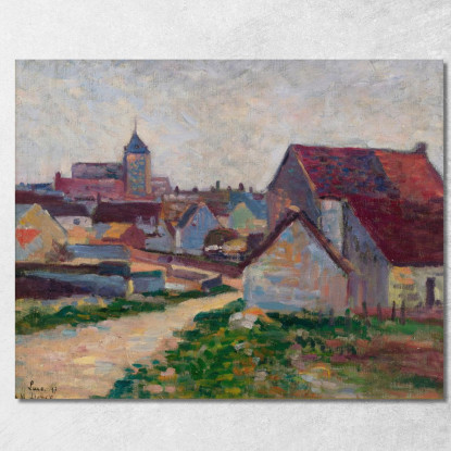 Il Villaggio Di Conche-Sur-Condoires Maximilien Luce mlc55 quadro stampato su tela