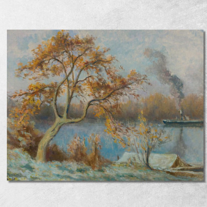 Le Rive Della Senna In Primavera Maximilien Luce mlc58 quadro stampato su tela