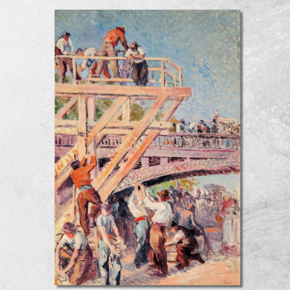 I Lavoratori Maximilien Luce mlc64 quadro stampato su tela
