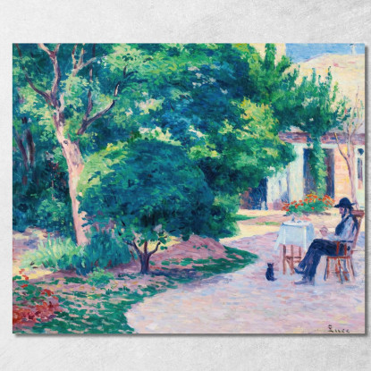 Parigi Il Giardino Di Alexandre Charpentier All’Hameau Boileau Maximilien Luce mlc77 quadro stampato su tela