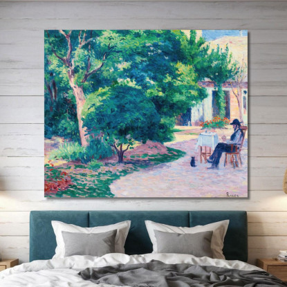 Parigi Il Giardino Di Alexandre Charpentier All’Hameau Boileau Maximilien Luce mlc77 quadro stampato su tela