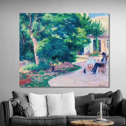 Parigi Il Giardino Di Alexandre Charpentier All’Hameau Boileau Maximilien Luce mlc77 quadro stampato su tela