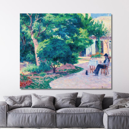 Parigi Il Giardino Di Alexandre Charpentier All’Hameau Boileau Maximilien Luce mlc77 quadro stampato su tela