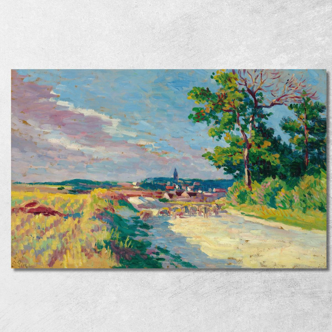 Paesaggio A Méréville Maximilien Luce mlc84 quadro stampato su tela