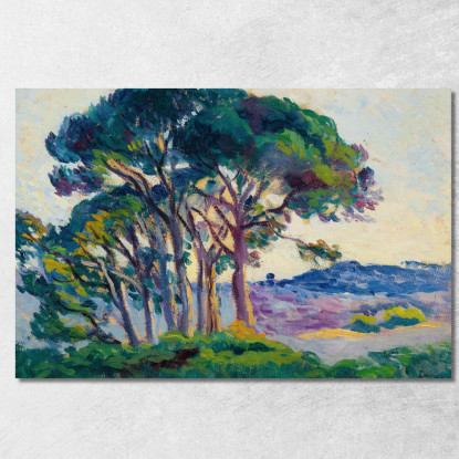 Pini Ai Cannebiers Maximilien Luce mlc88 quadro stampato su tela