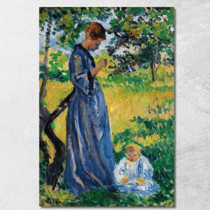 Poissy Madame Dillon Maximilien Luce mlc91 quadro stampato su tela