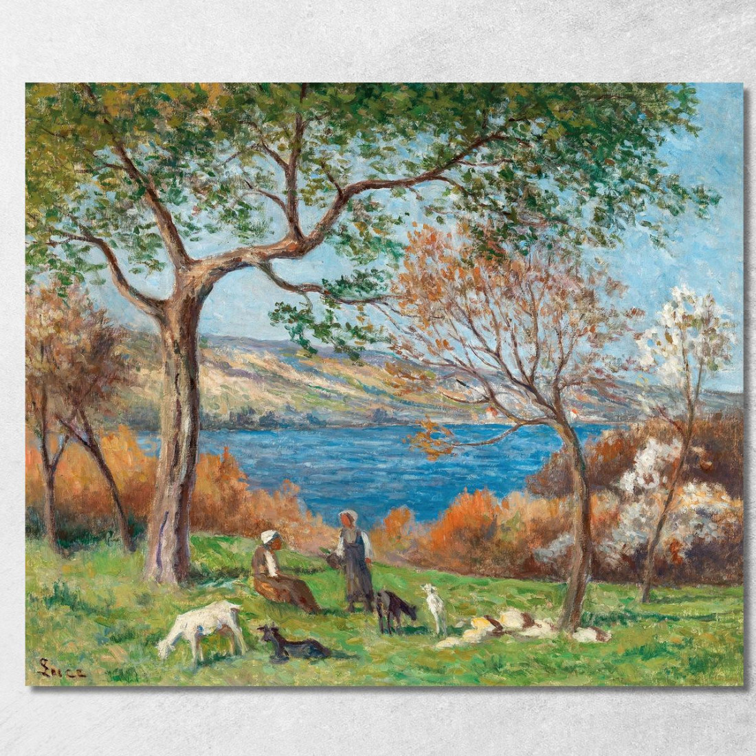 Rolleboise Maximilien Luce mlc101 quadro stampato su tela